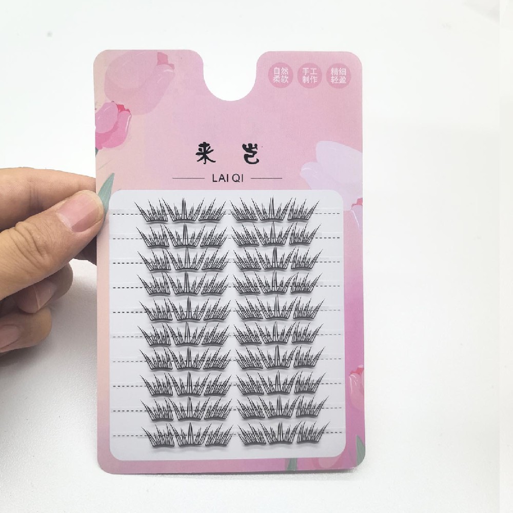 Brushed glue folding box small sheet summer blue tears false eyelashes