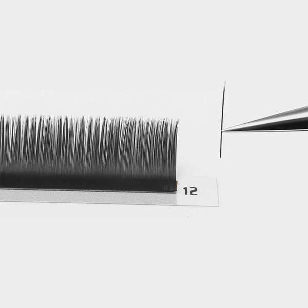 Flat haired false eyelashes 